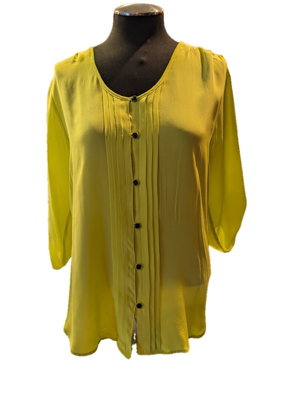 Yumi Kim Silk Top, Size Small, Chartreuse Green Color